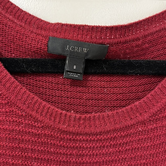 Red JCrew ribbed sweater - Picture 2 of 4